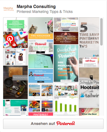 Widget für die Pinnwand "Pinterest Marketing Tipps & Tricks"