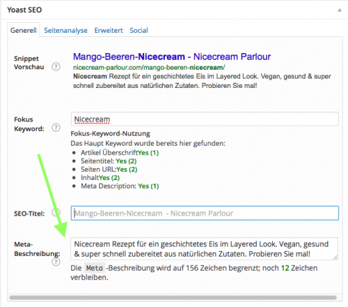 Pin-Beschreibung optimieren: WordPress SEO Plug-in Metabeschreibung optimieren